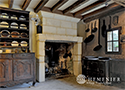 Kitchen of a troglodytic dwelling in Rochemenier